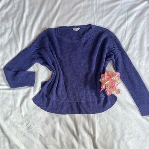 Eileen fisher blue long sleeve knit sweater size XS